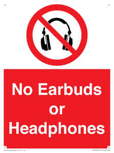 No Earbuds or Headphones